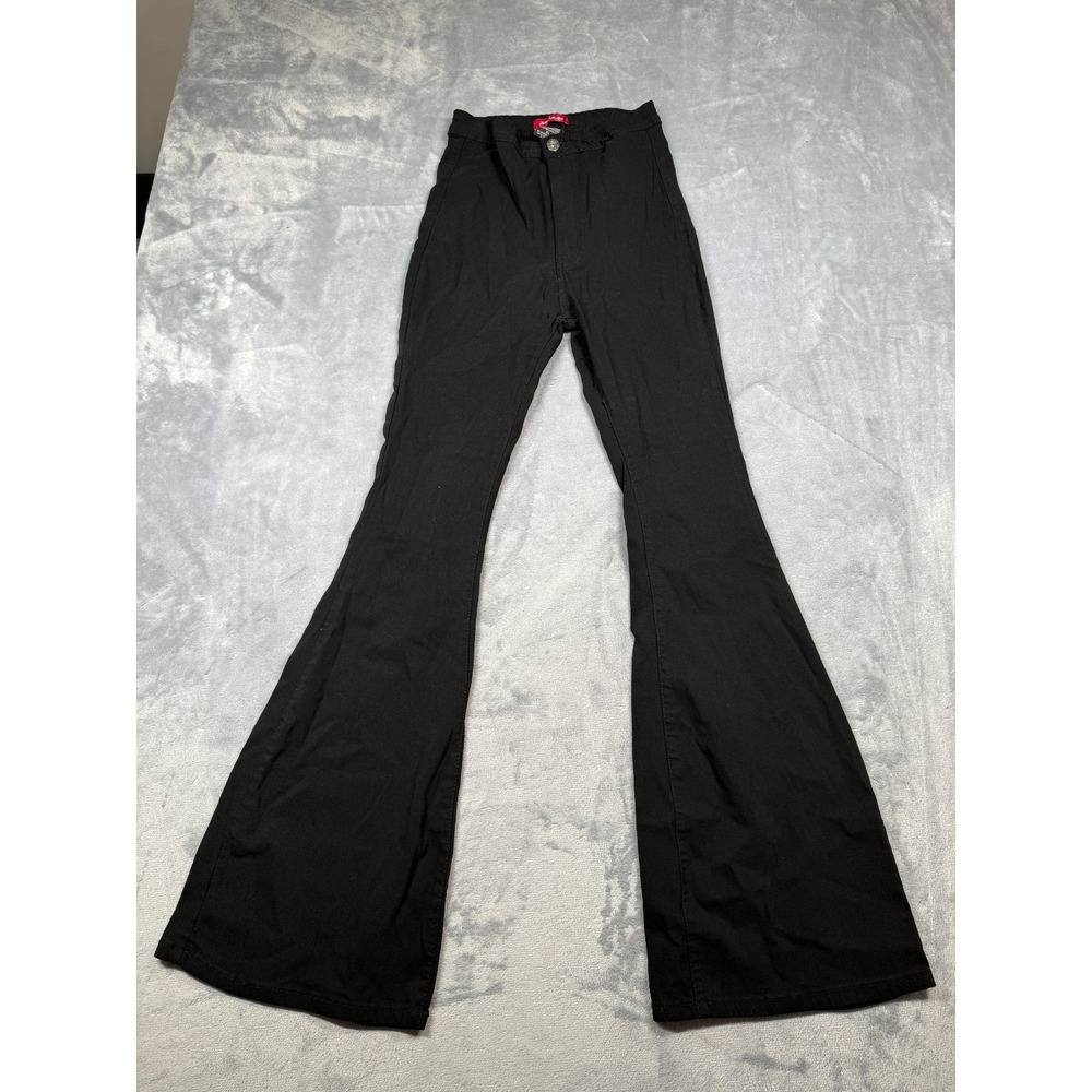 JC & JQ Ashley Boutique Flared Pants Womens XL Black Stretch High Rise GP2610-BK